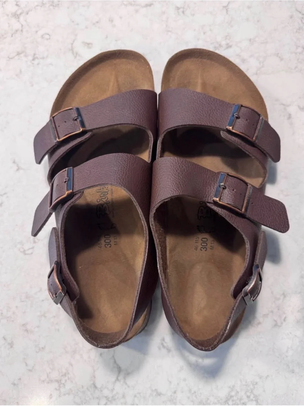 Men’s Birkenstock Milano Sandals - Size 13 - Dark Brown